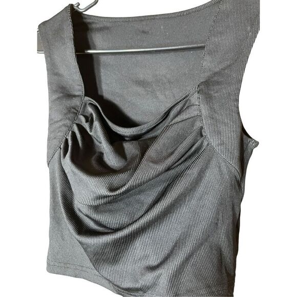 Cider Black Ruched Tank Top - Picture 3 of 5